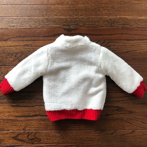 *NWT* Yellow Apple 6-12M Unisex Red/White Reversible Sweater - Fleece/Knit - Picture 10 of 10